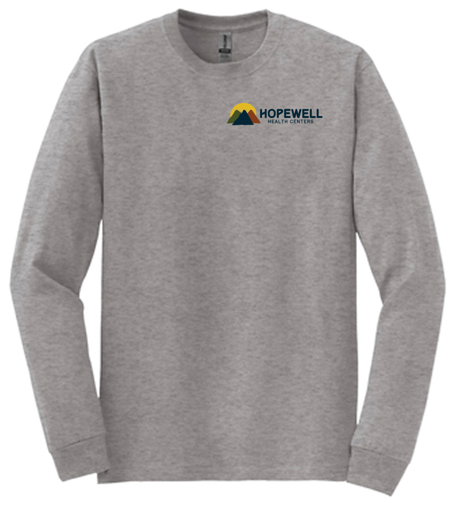 Full Color Left Chest Logo - Hopewell Health Long Sleeve T-Shirts