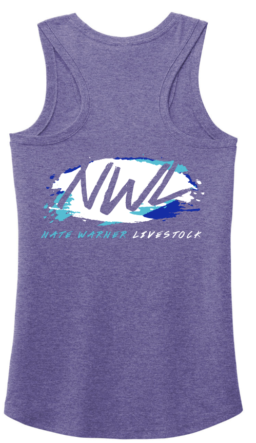 Nate Warner Livestock Tri-Blend Racerback Tank