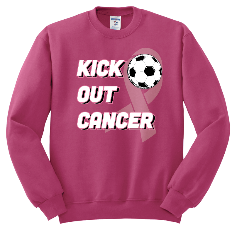 Circleville Soccer Kick Out Cancer Crewneck Sweatshirt
