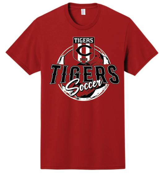 Circleville Soccer - Tigers Soccer Women's Crest - Red