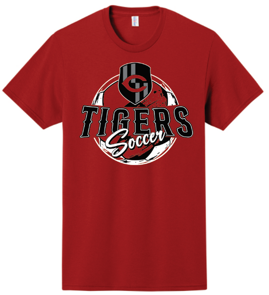 Circleville Soccer - Tigers Soccer Men's Crest - Red