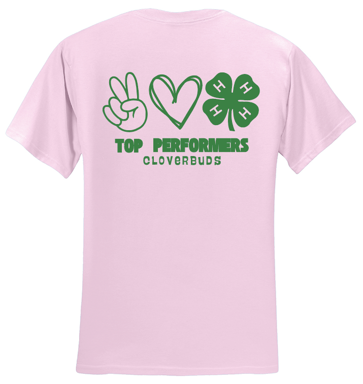 Top Performers Peace, Love, 4-H T-Shirt