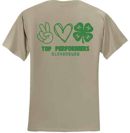 Top Performers Peace, Love, 4-H T-Shirt