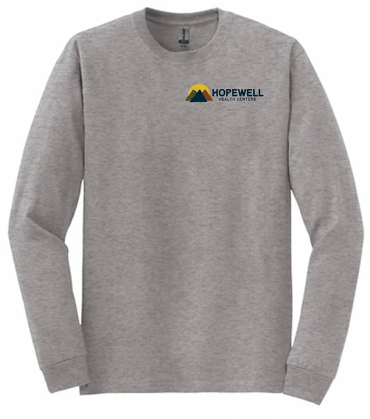 Full Color Left Chest Logo - Hopewell Health Long Sleeve T-Shirts