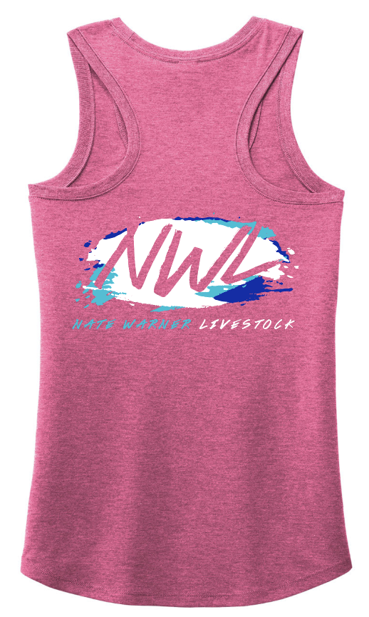 Nate Warner Livestock Tri-Blend Racerback Tank