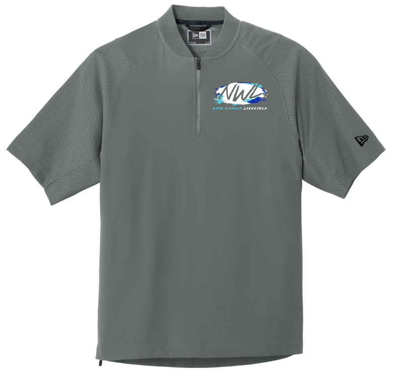 Nate Warner Livestock New Era cage Short Sleeve 1/4 Zip Jacket