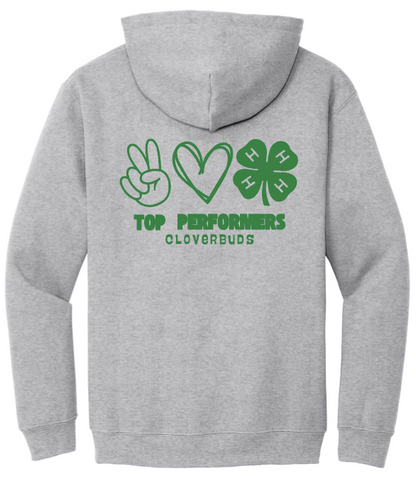 Top Performers Peace, Love, 4-H Hooded Sweatshirt