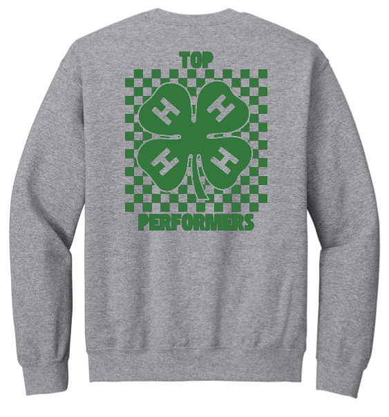 Top Performers 4-H Checkered Crewneck Sweatshirt