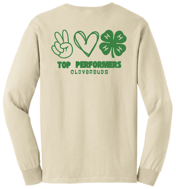 Top Performers 4-H Peace, Love, 4-H Long Sleeve T-Shirt