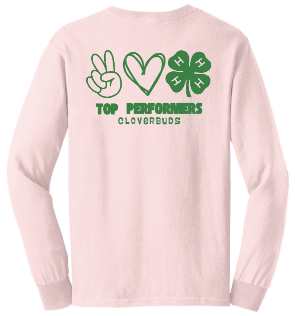 Top Performers 4-H Peace, Love, 4-H Long Sleeve T-Shirt