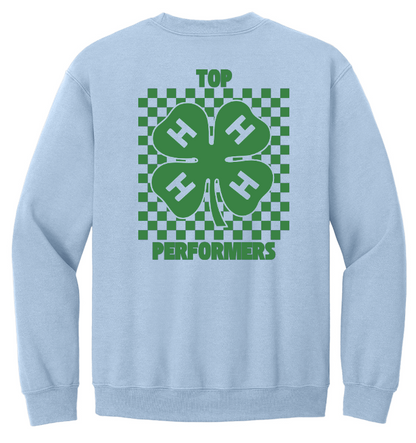 Top Performers 4-H Checkered Crewneck Sweatshirt
