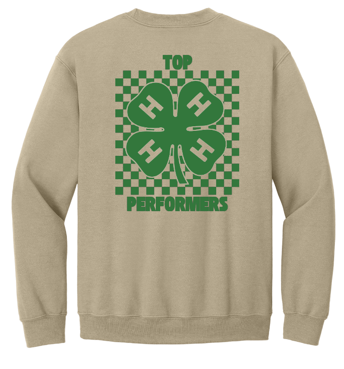 Top Performers 4-H Checkered Crewneck Sweatshirt