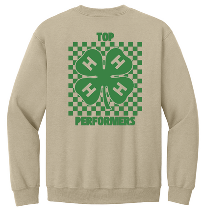 Top Performers 4-H Checkered Crewneck Sweatshirt