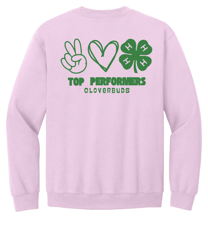Top Performers 4-H Peace, Love, 4-H Crewneck Sweatshirt