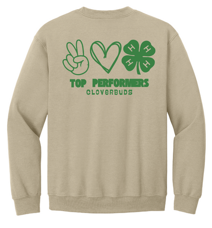 Top Performers 4-H Peace, Love, 4-H Crewneck Sweatshirt