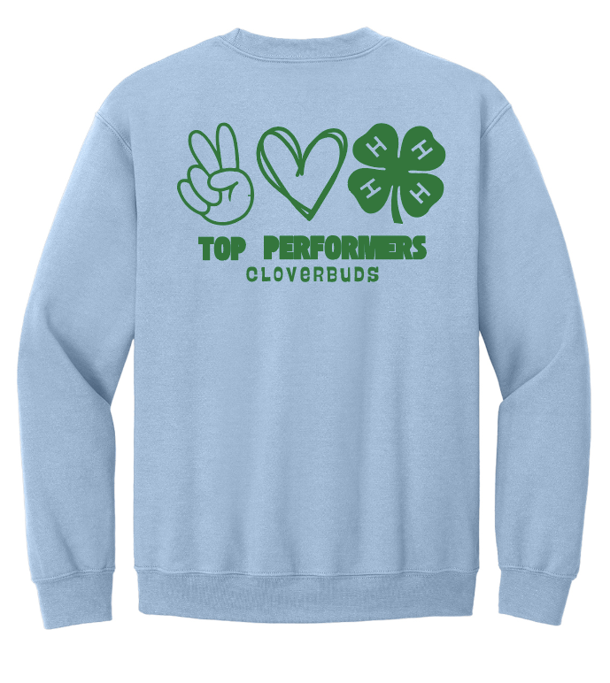 Top Performers 4-H Peace, Love, 4-H Crewneck Sweatshirt