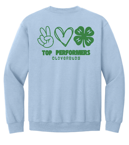 Top Performers 4-H Peace, Love, 4-H Crewneck Sweatshirt