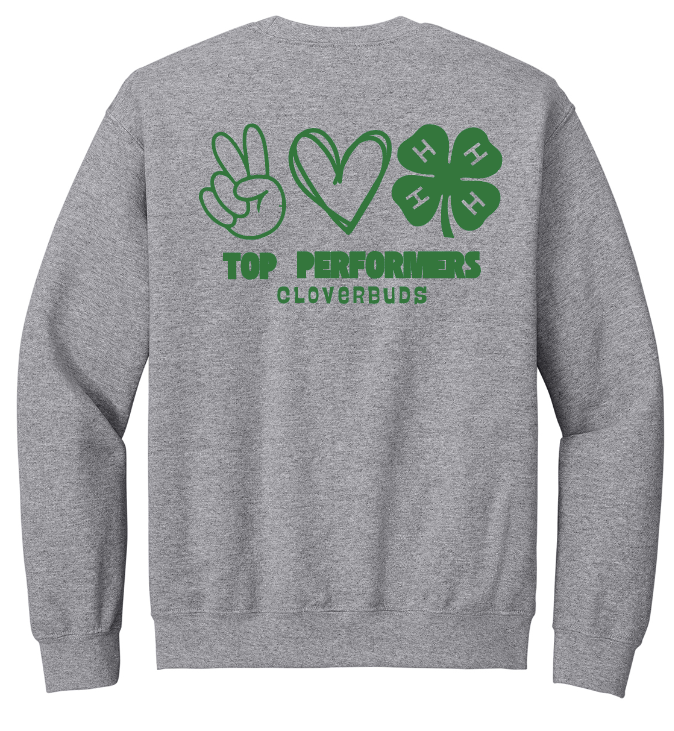 Top Performers 4-H Peace, Love, 4-H Crewneck Sweatshirt