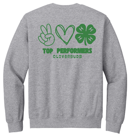 Top Performers 4-H Peace, Love, 4-H Crewneck Sweatshirt