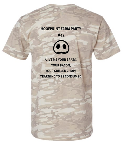 Hoofprint Farm Party Camo T-Shirt T-Shirt