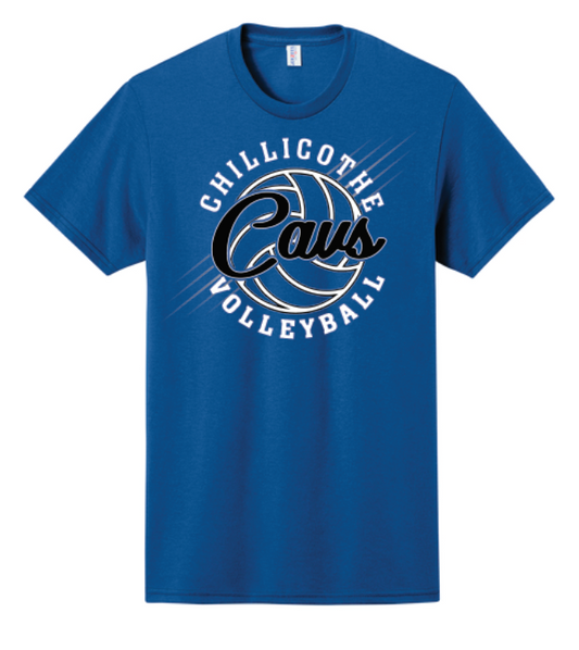 Cavs Script Volleyball - Heather Blue